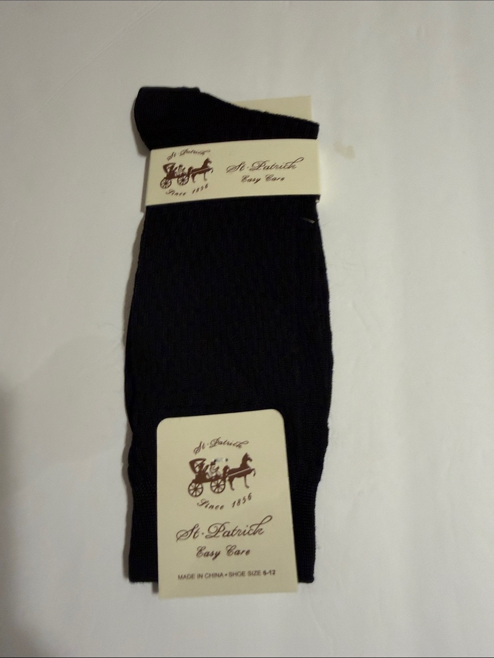 St. Patrick Black Men's Dress Socks - Solid Black
